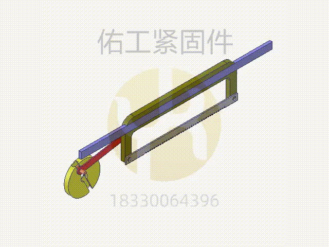 圖219 弓鋸床主運動機(jī)構(gòu).gif